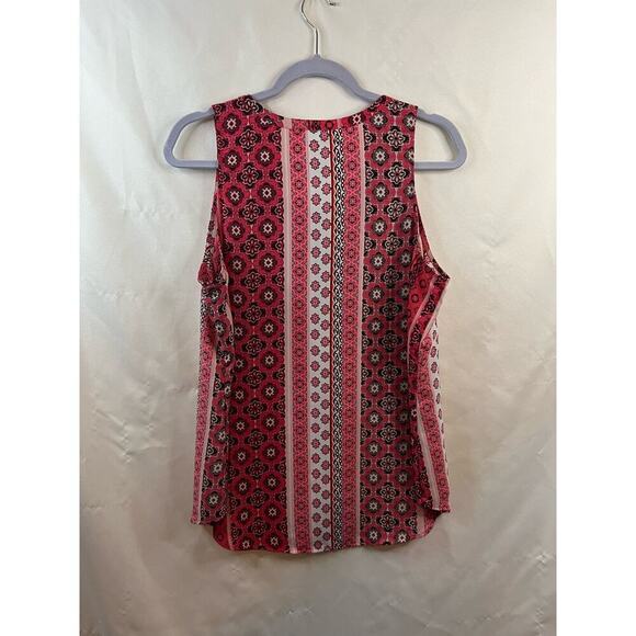 VanHusen Pink Floral Tank Top Size Large - Picture 4 of 4